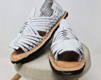 Huaraches mexicanos de correa blanca para hombre | Etsy España