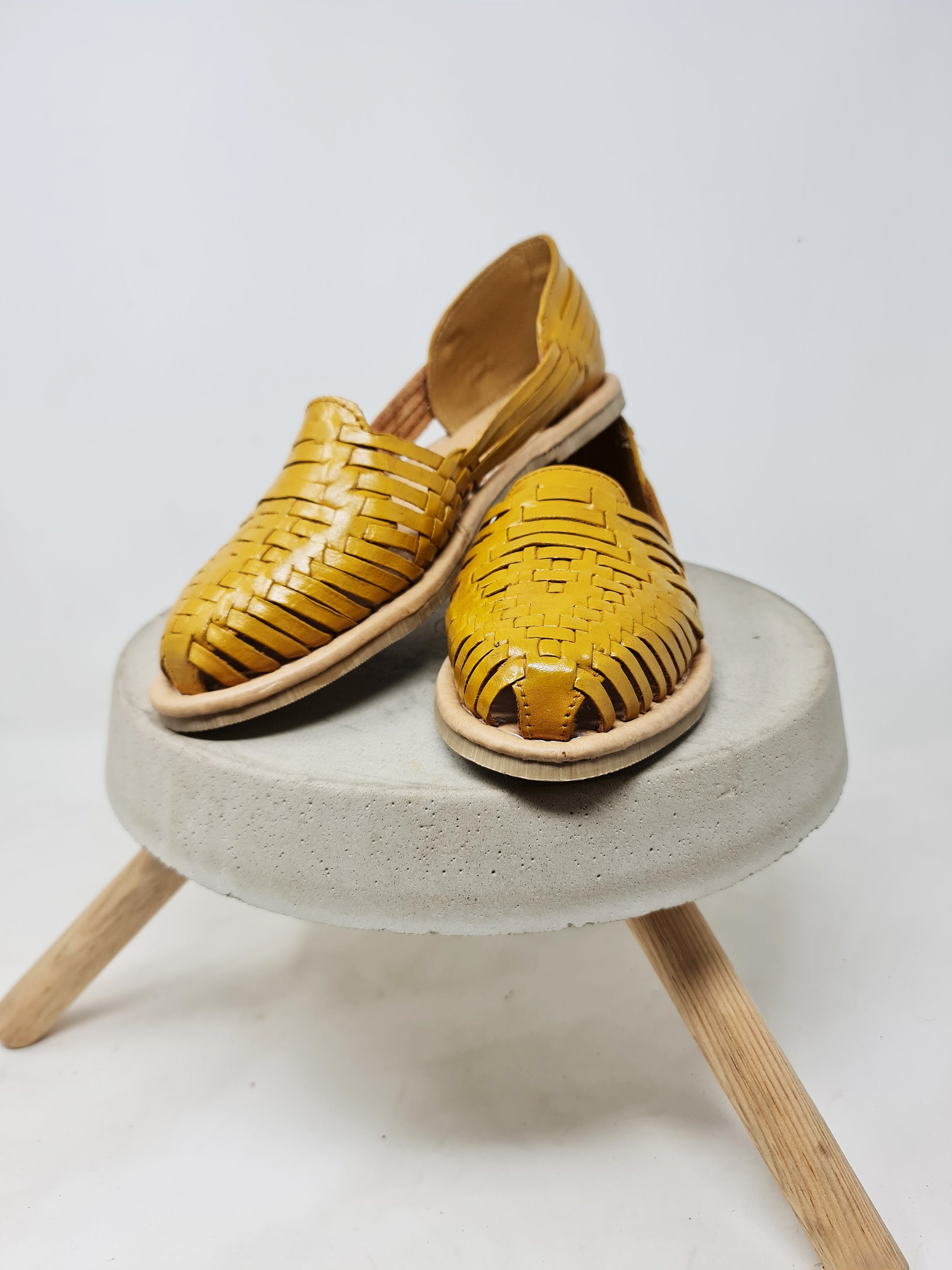 mustard color huaraches