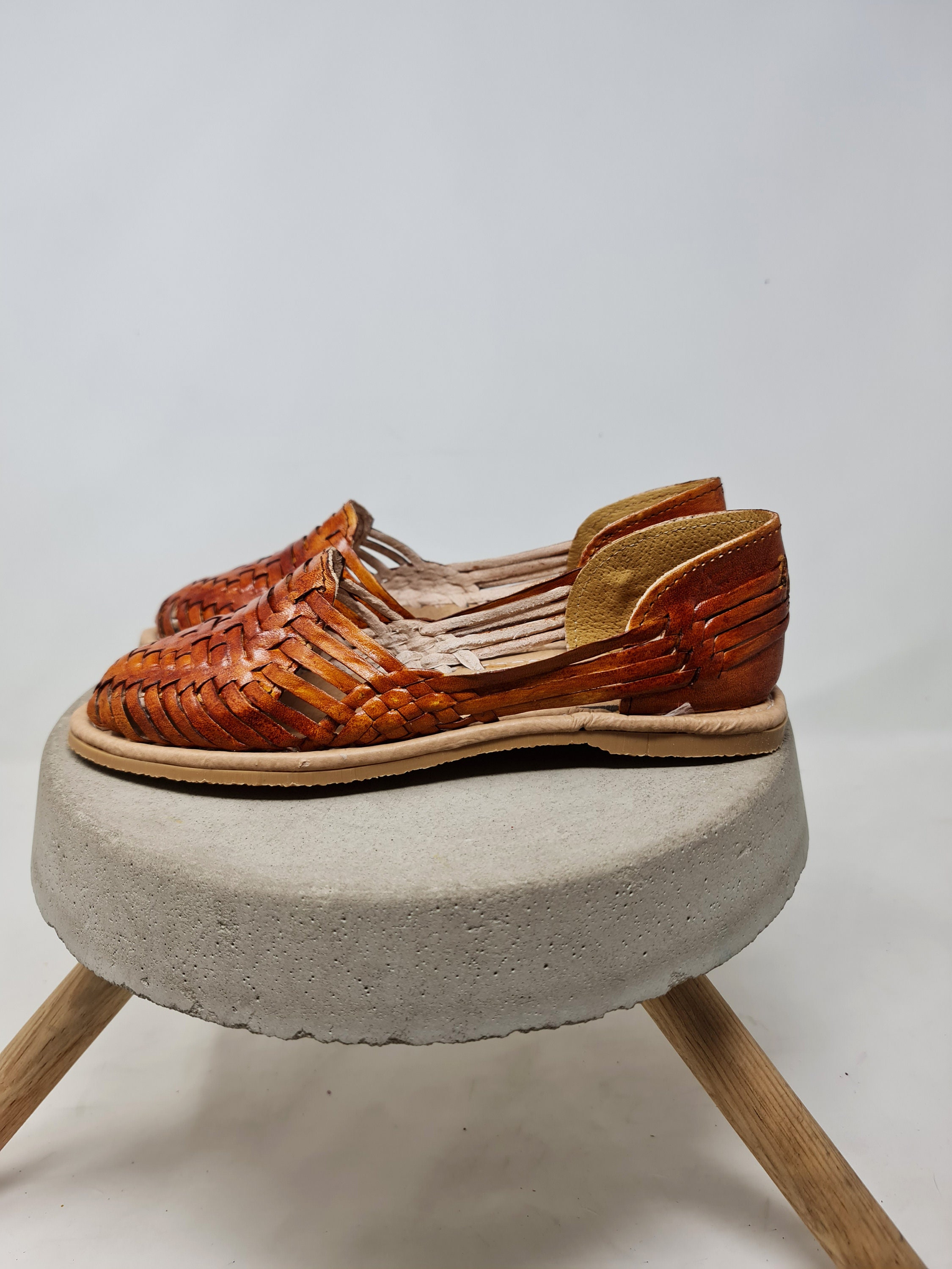 huaraches de tres puntas