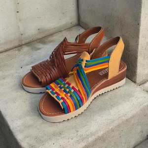 Handmade huaraches with a lightweight platform for women – genuine leather, everyday comfort