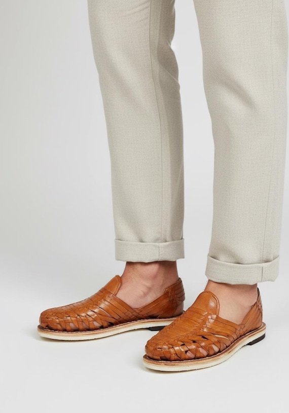 Mexican Huaraches for Men, Brown Huaraches for Men, Skeleton  display picture 1