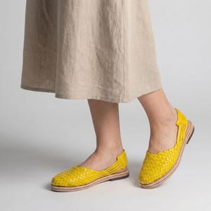Women's Yellow Huaraches – Comfortable and Cool Sandals Sizes 5-10 US – Eye-Catching Summer Footwear image 1