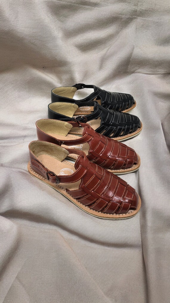 Handmade Leather Huaraches for Men Available in Black and Brown Comfortable and Elegant Style Traditional Mexican Sandals Etsy