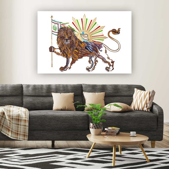 絵画 LIONSAN 絵画 LIONSAN A colorful mosaic of a lion with a colorful