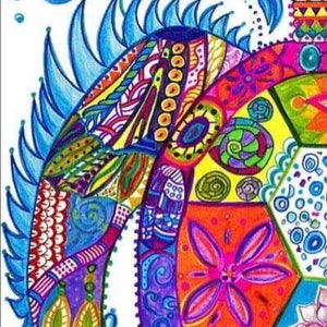 Sea Turtle Spirit Animal Abstract Art Painting Rolled Canvas Print ...