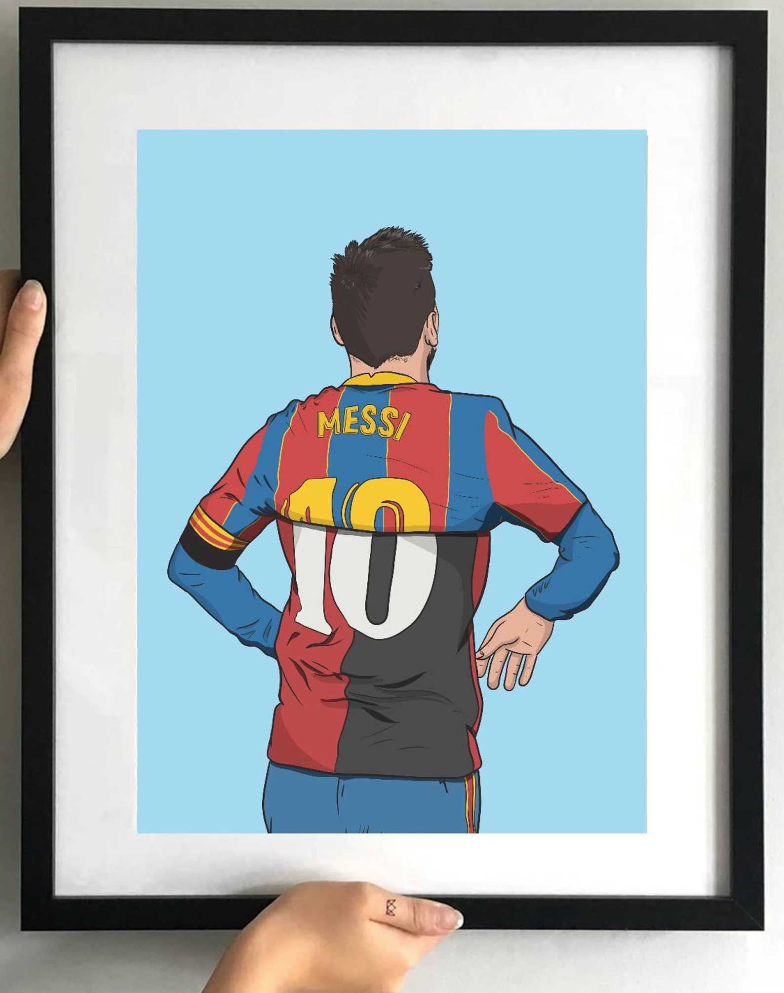 Lionel Messi Diego Maradona hommage 2020 Art Print | Etsy