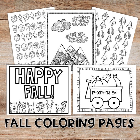 Fall Coloring Pages for Kids and Adults