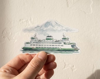 Adesivo de balsa de Seattle, decalque de viagem em aquarela, vinil à prova d'água