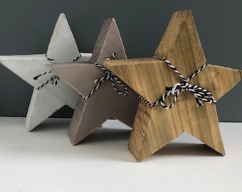 Chunky Natural Wooden Stars