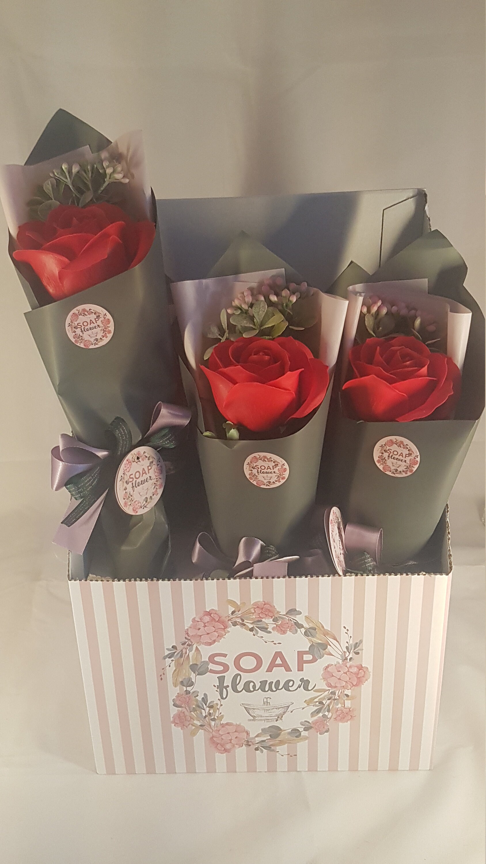 Set Mit 9 Seifenrosen In Rot – Echte Blumenoptik, Für Bad, Dusche Oder Als Geschenk