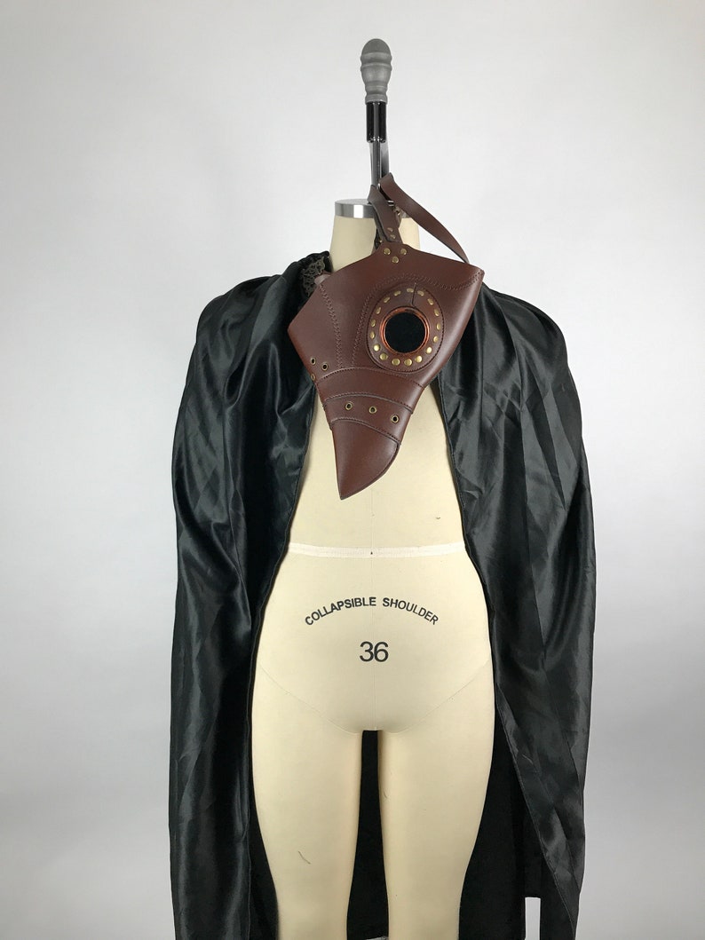 ghost Horror Simple Plague Doctor Medieval Doctor leather CApe, Steampunk