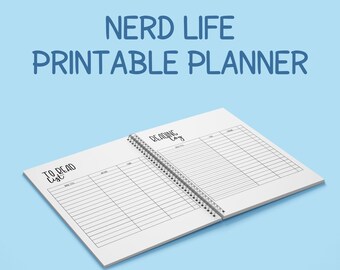 Nerd Life Planner Printables ~ entertainment printable, bullet journal, printable bullet journal, habit tracker, bujo