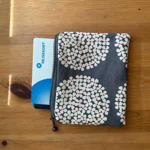 Monedero y billetera de tela japonesa con cremallera hecho a mano