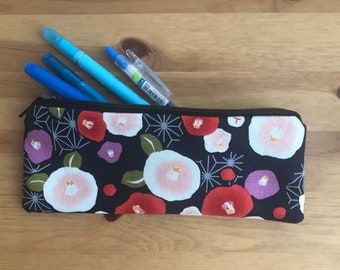 Handmade Japanese fabric pen and pencil case