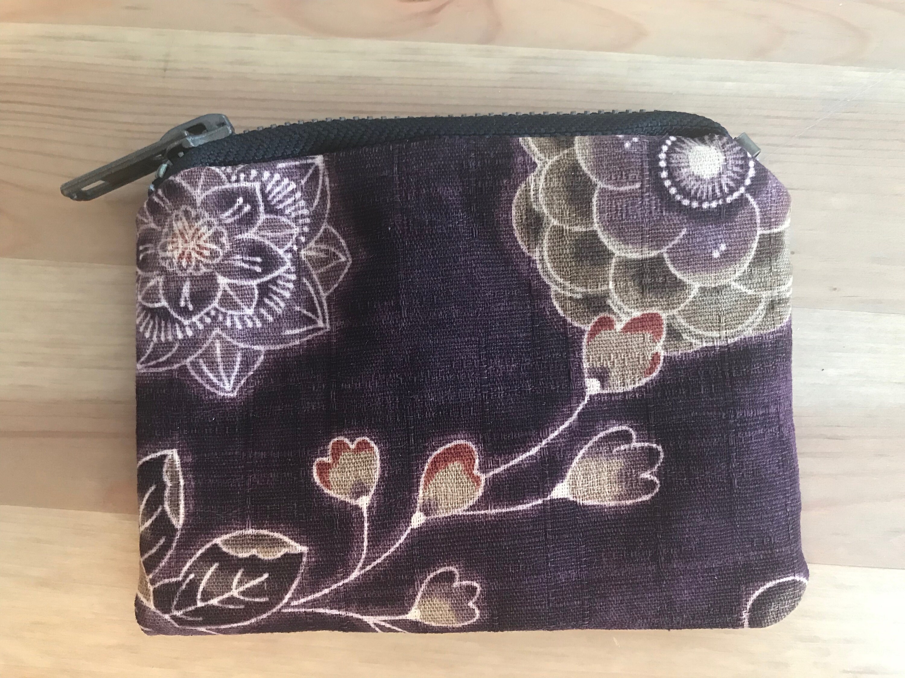 Japanese Fabric Lined Zipper Coin Purse Etsy