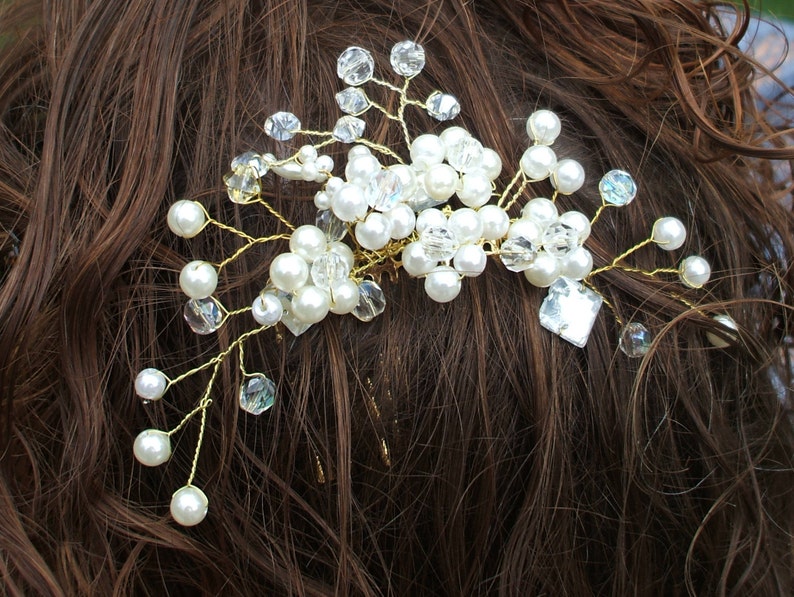 Wedding hair comb Bridal hair comb Decorative comb Bridal hair piece Wedding headdress