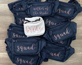 Bride Babe Tribe Crew Fanny packs! Custom Design! Bachelorette party matching bulk fanny bum bags for bridal party MIL disney bach worlds