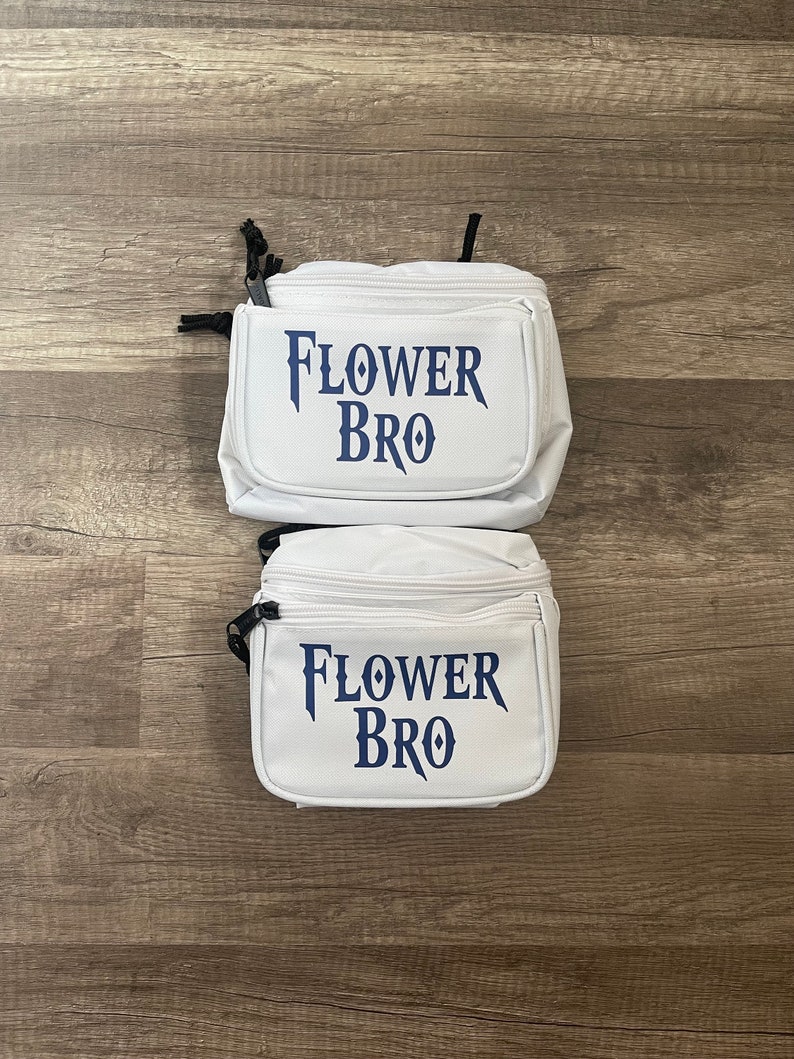 Flower Bro Fanny Pack Personalized Bum Bag Custom Fanny Pack Funny Wedding Wedding Trends image 3