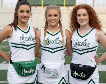 Custom Cheer Bag Personalized Waist Pack Sparkle Team Spirit Accessory Competition Cheerleading Gear Glitter Fanny Pack Coach Gift Idea