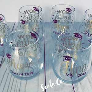 Graduation Wine Glass or Mug, Now Hotter by One degree Perfect gift for a new graduate Last minute Grad party. Class of 2018 image 5