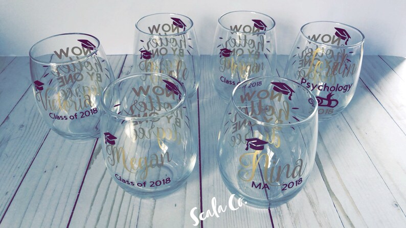 Graduation Wine Glass or Mug, Now Hotter by One degree Perfect gift for a new graduate Last minute Grad party. Class of 2018 image 5
