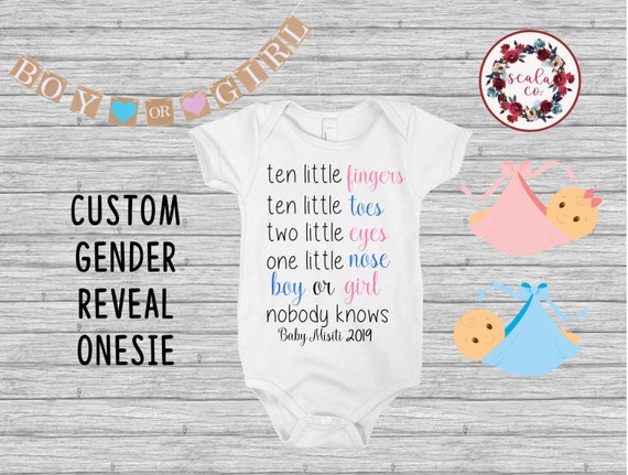 Baby Onesie Personalized Brith Announcement for Boy/Girl.