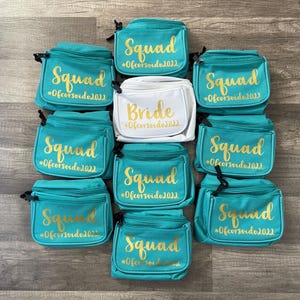 Bride Fanny Pack Custom Personalized Bachelorette Party Belt Bag Bridal Shower Gift Wedding Weekend Accessory for Group Event Use