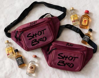 Groomsmen Bag Wedding Belt Bag Funny Bum Bag Bachelor Party Gift Usher Hip Pouch Canvas Waist Organizer Shot Holder Ceremony Accessory