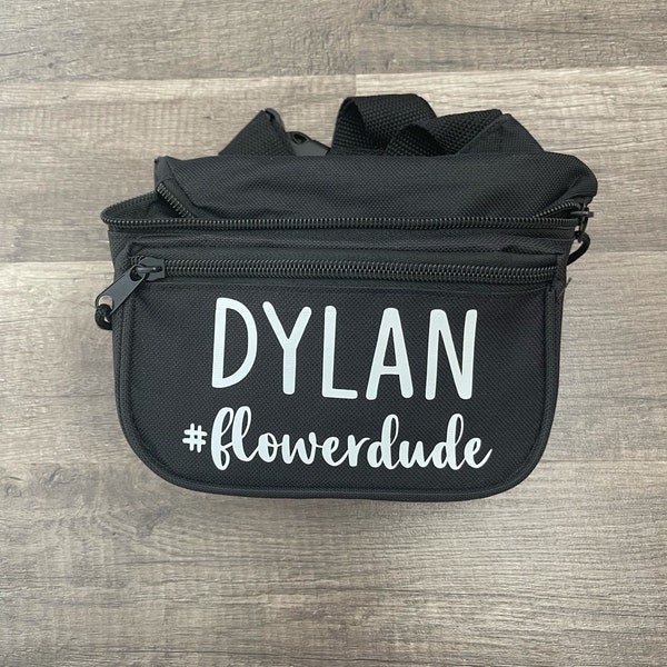 Flower Dude Personalized Fanny Packs /Flower Man Waist bag/The Flower Guy Fanny Pack/ Flower Boy Boi Girl/fully customizable/personalized