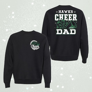 Customized Cheer Dad Sweatshirt - Personalized Sweatshirt for Youth & Adults, Perfect Cheerleader Gift, Cheer Team Gifts, Gift for Coach