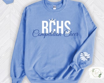 Customized Cheerleader Sweatshirt - Personalized Sweatshirt for Youth & Adults, Perfect Cheerleader Gift, Cheer Team Gifts, Gift for Coach