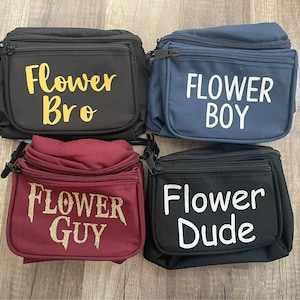 Flower Dude Personalized Fanny Packs /Flower Man Waist bag/The Flower Guy Fanny Pack/ Flower Boy fannies/fully customizable/personalized image 5