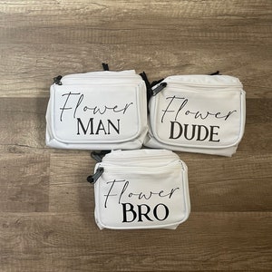 Flower Bro Fanny Pack Personalized Bum Bag Custom Fanny Pack Funny Wedding Wedding Trends image 1