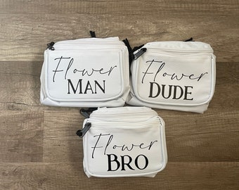 Blumen Bro Bauchtasche | Personalisierte Bauchtasche | Benutzerdefinierte Bauchtasche | Lustige Hochzeit | Hochzeitstrends