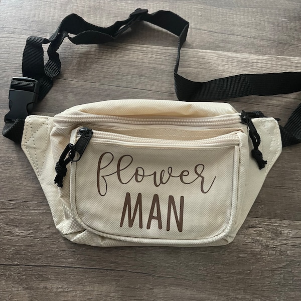 Flower Man Personalized Fanny Packs /Flower Man Waist bag/The Flower Guy Fanny Pack/ Flower Boy fannies/fully customizable/personalized !