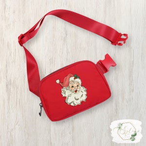 Santa Belt Bag, Festive Christmas Fanny Pack, Holiday Season Accessory