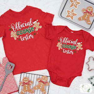 Official Cookie Tester Shirts for Family Christmas, Matching Outfits
