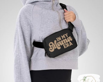 In My Mama Era Belt Bag, Stylish Glitter Mama Fanny Pack, Chic Gift for Moms