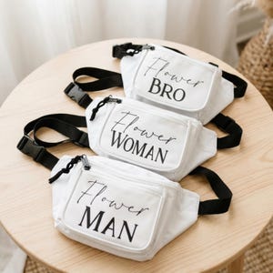Wedding Flower Pack Man Bag Custom Pouch Petal Patrol Bridal Accessory Belt Ceremony Kit Waist Personalized Gift Dude Fanny