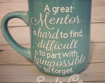 Personalized "Mentor" quote coffee tea mug leadership appreciation gift