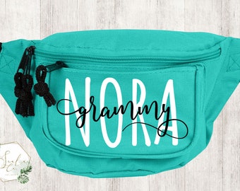 Custom fanny pack for Grandma | Grammy Waist bag | Mema Mimi Nana Nonna Gift | fanny pack | gift from baby to grandparent | Blessed grandma