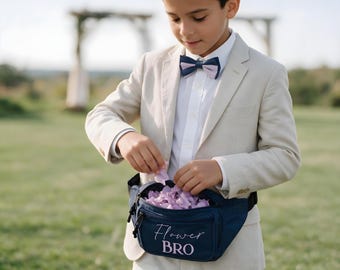 Wedding Fanny Pack Personalized Ceremony Bag Bridal Party Holder Custom Waist Pouch Flower Dude Gift Petal Pouch Ring Bearer Proposal