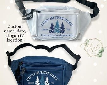Camp Bachelorette Fanny Pack Custom Hiking Belt Bag Last Trail Before the Vail Personalized Bridal Group Accessory Outdoor Weekend Events