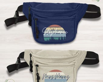 Camp Bachelorette Party Fanny Packs, The Last Trail Before The Veil Belt Bag, Camping Birthday Party bum bag, Custom unique bach merch