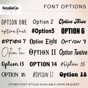 a collection of various font options, including different styles and sizes, available for use.