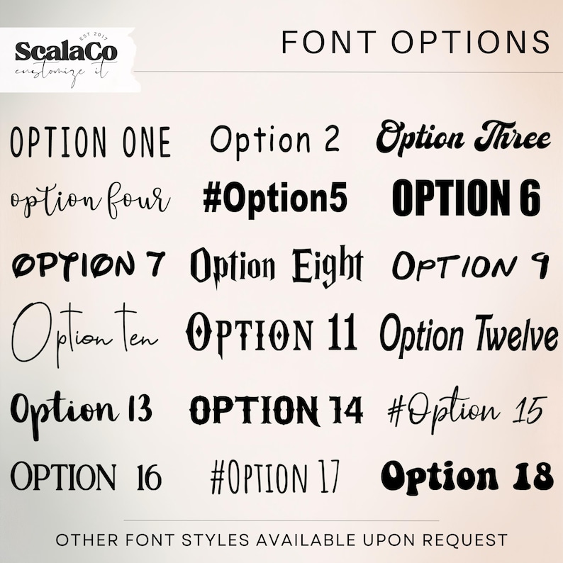 a collection of various font options, including different styles and sizes, available for use.