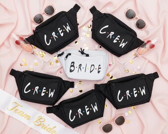 Friends Fanny Pack Bride Crew Bachelorette Gift Personalized Waist Bag Custom Birthday Squad Party Favor Wedding Group Matching Accessory Tv