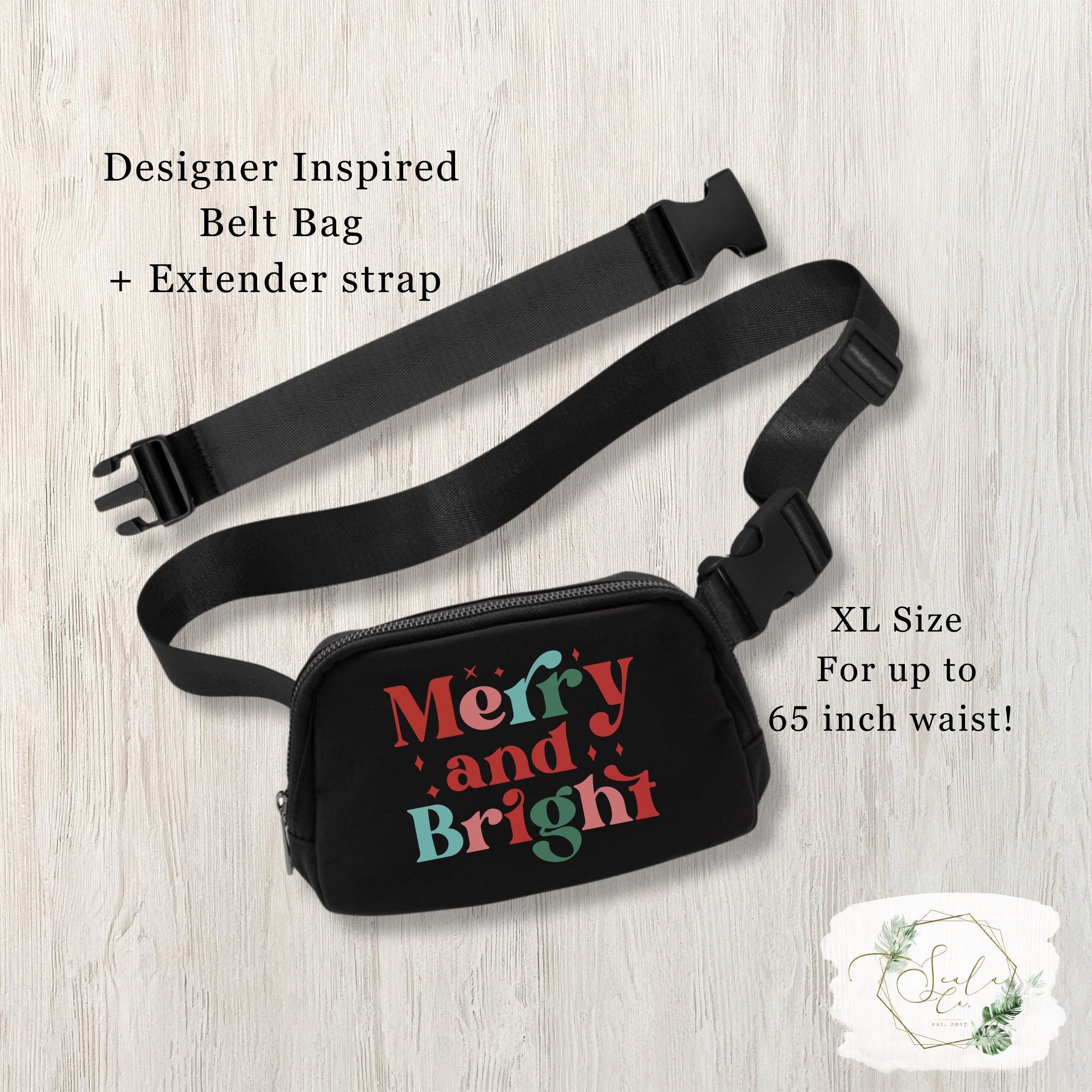 Merry and Bright Belt Bag Vibrant Christmas Fanny Pack Festive