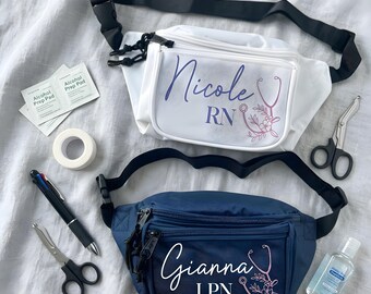 Custom Fanny Pack Disney World Ears Bride Tribe Disney Fanny Pack Nurse Gift Personalized Healthcare Worker Waist Bag Medical Professional