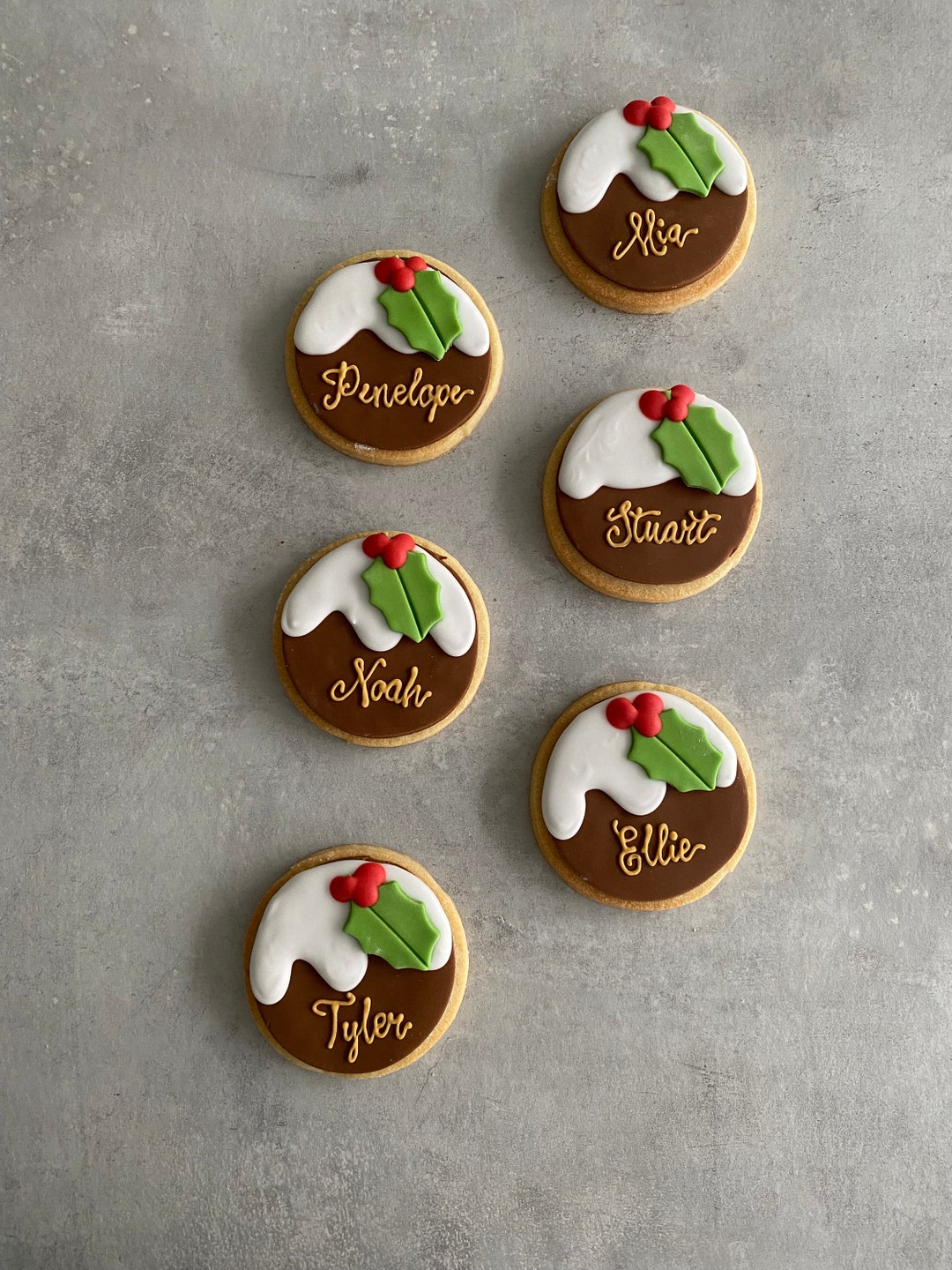 PRE-ORDER Christmas Place Name Biscuits Christmas Favours - Etsy UK